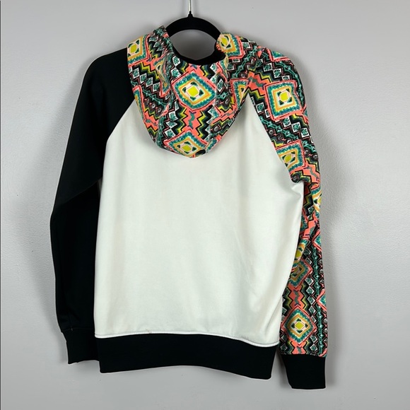Volcom Black & White Multicolored Hoodie with Geometric Accents Size Medium - Picture 10 of 10